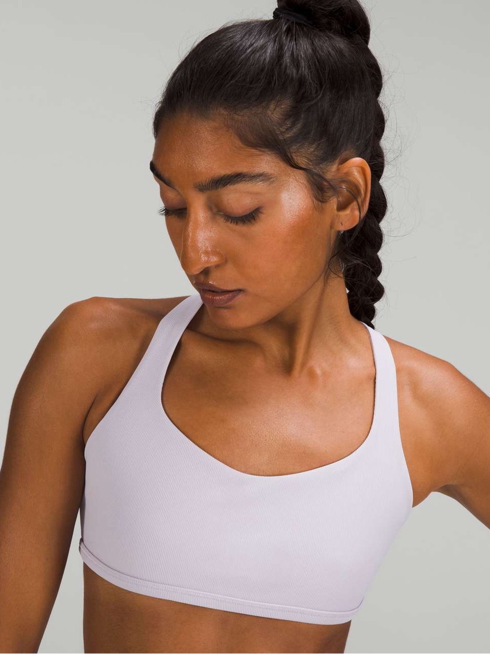 Lululemon Women’s Energy Longline Bra, medium support in Wild Lavender